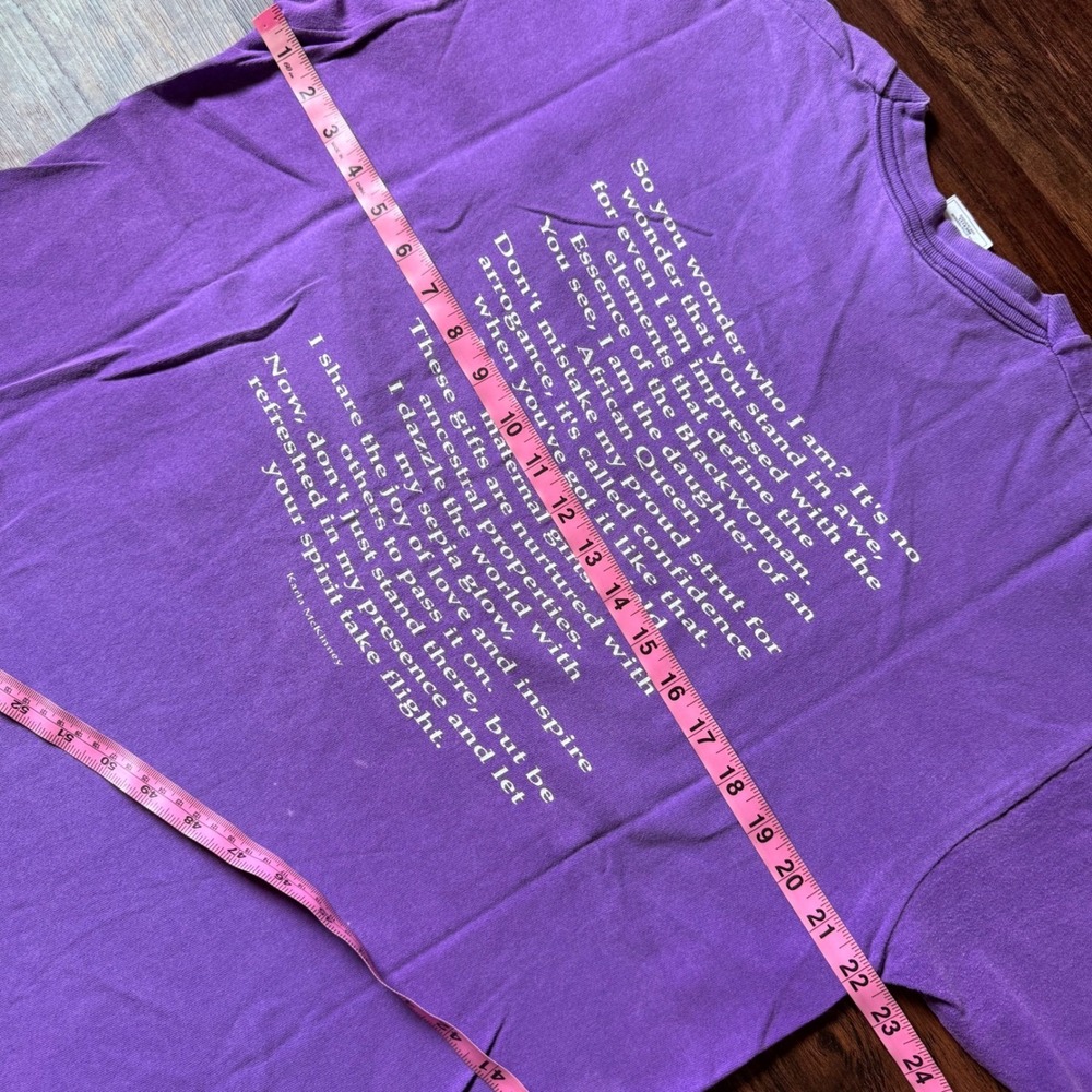 Vintage 90s Black Culture Purple Single Stitched T Shirt Heritage Collection - Picture 4 of 7